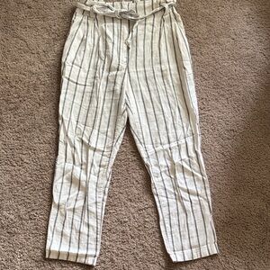 ASOS Linen Pants with Black Stripes